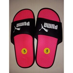 PUMA Cool Cat Slides –Pink/Black - Kid's Size 5